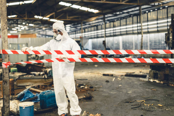 Professional Biohazard technician working in Woodland, MI